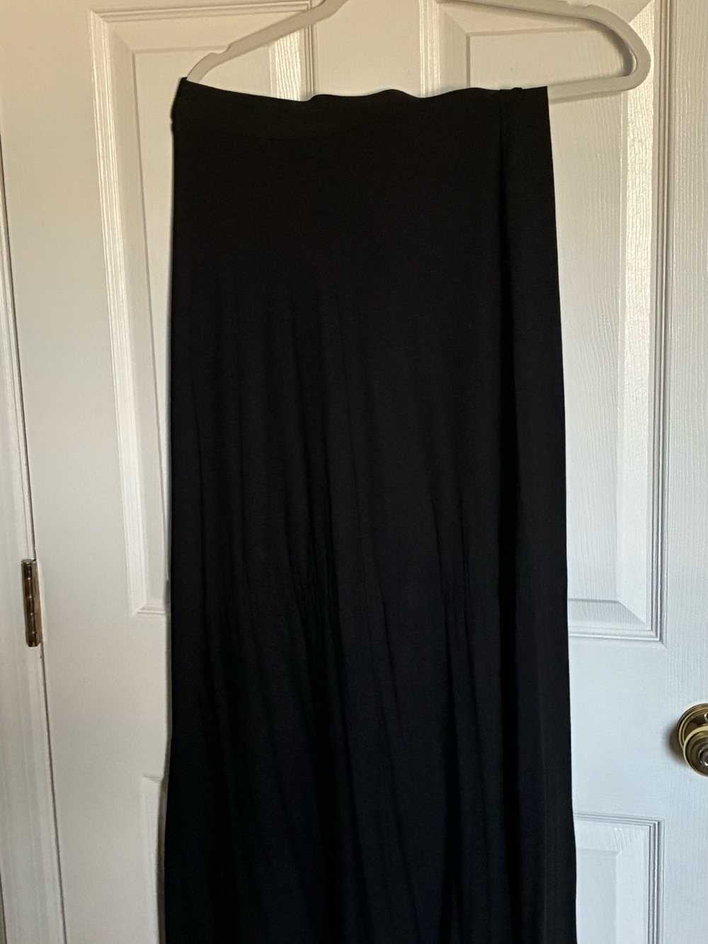LOFT Black Maxi Skirt — Flowing A-Line Silhouette